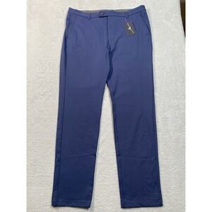 Boston Scott Golf Apparel Tech Pants Mens 38x33 Navy Blue Nylon‎ Straight Leg